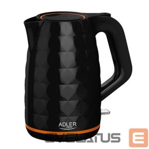 Чайник Adler  Kettle AD 1277 Standard, Plastic, Black, 2200 W, 360° rotational base, 1.7 L 
