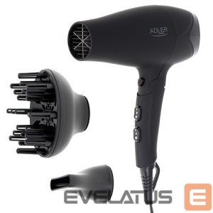 Защита лица Adler  Hair dryer AD 2267 2100 W, Number of temperature settings 3, Diffuser nozzle, Black 
