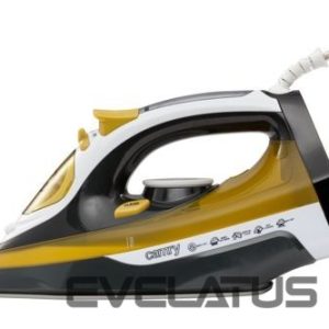 Утюг Camry  Iron CR 5029 Steam Iron, 2400 W, Continuous steam 40 g/min, Steam boost performance 70 g/min, White/Black/Gold 