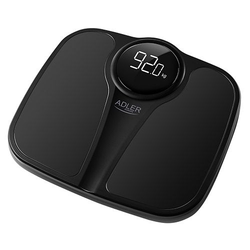 Напольные весы Adler Bathroom Scale AD 8172b Maximum weight (capacity) 180 kg, Accuracy 100 g, Body Mass Index (BMI) measuring, Black