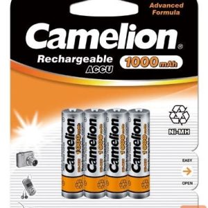 Другой аксессуар для компьютера Camelion  AAA/HR03, 1000 mAh, Rechargeable Batteries Ni-MH, 4 pc(s) 