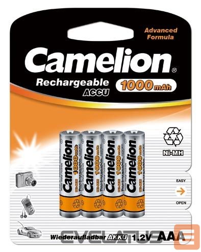 Другой аксессуар для компьютера Camelion AAA/HR03, 1000 mAh, Rechargeable Batteries Ni-MH, 4 pc(s)
