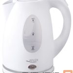 Чайник Adler  Kettle AD 1207 Standard, Plastic, White, 2000 W, 360° rotational base, 1.5 L 