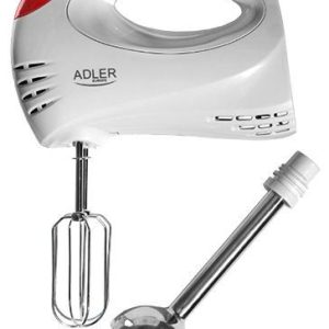 Миксеры и блендеры Adler  Mixer AD 4212 Hand Mixer, 300 W, Number of speeds 5, Turbo mode, White 