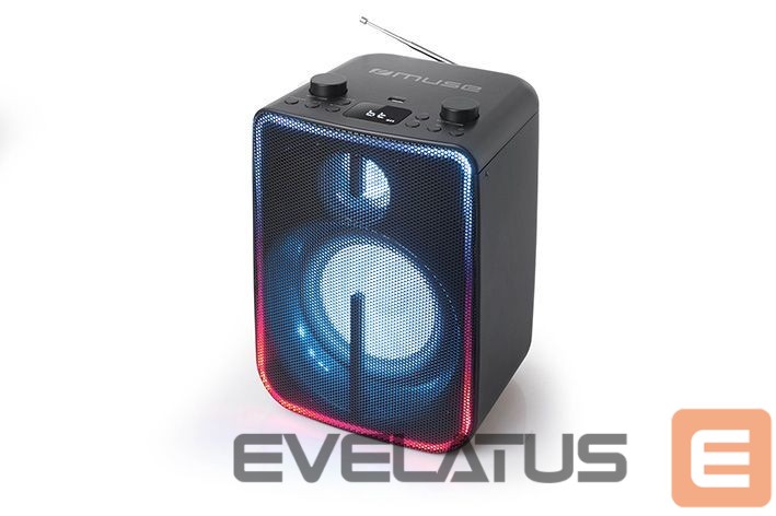 Компьютерные колонки Muse Bluetooth Party Box Speaker with Battery M-1802DJ 60 W, Wireless connection, Black, Bluetooth