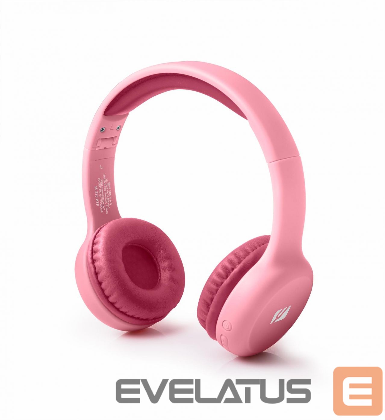 Проводные наушники Muse Bluetooth Stereo Kids Headphones M-215BTP Over-Ear, Wireless, Pink