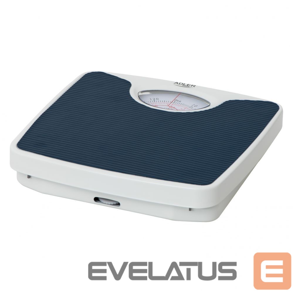 Напольные весы Adler Mechanical bathroom scale AD 8151b Maximum weight (capacity) 130 kg, Accuracy 1000 g, Blue/White