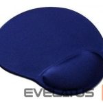 Компьютерная мышь Gembird  MP-GEL-B Gel mouse pad with wrist support, blue Blue, Gel mouse pad 