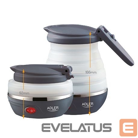 Чайник Adler Kettle AD 1279 Electric, 750 W, 0.6 L, Silicon, White