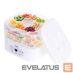 Другая малая бытовая техника Adler  Food Dehydrator AD 6658 Power 230 W, Number of trays 5, Temperature control, Integrated timer, White 