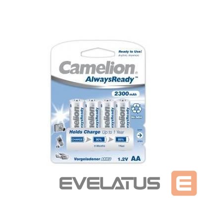 Другой аксессуар для компьютера Camelion AA/HR6, 2300 mAh, AlwaysReady Rechargeable Batteries Ni-MH, 4 pc(s)