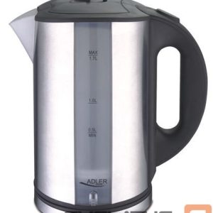 Чайник Adler  Kettle AD 1216 Standard, Stainless steel, Stainless steel, 2000 W, 360° rotational base, 1.7 L 