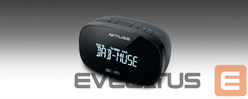 Интерактивное решение Muse DAB+/FM Dual Alarm Clock Radio M-150 CDB Alarm function, AUX in, Black