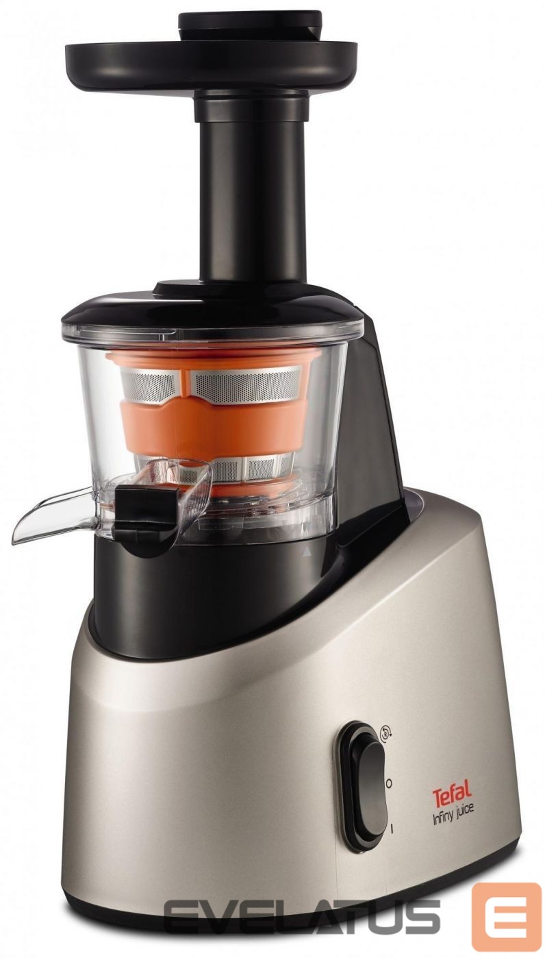 Другая малая бытовая техника TEFAL Slow Juicer ZC255B38 Type Electric Silver/ black 200 W Extra large fruit input Number of speeds 2 82 RPM