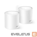 Роутер TP-Link  AX1500 Whole Home Mesh Wi-Fi 6 System Deco X10 (2-pack)  802.11ax 10/100/1000 Mbit/s Ethernet LAN (RJ-45) ports 1 Mesh Support Yes MU-MiMO Yes No mobile broadband Antenna type Internal 