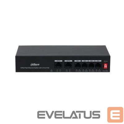 Коммутатор DAHUA Switch||PFS3006-4ET-36|PoE ports 4|36 Watts|DH-PFS3006-4ET-36