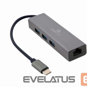 Модули и трансиверы Gembird  I/O ADAPTER USB-C TO LAN RJ45/USB HUB A-CMU3-LAN-01 