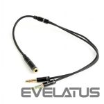 Кабель Gembird  CABLE AUDIO 3.5MM SOCKET TO/2X3.5MM PLUG CCA-418M 