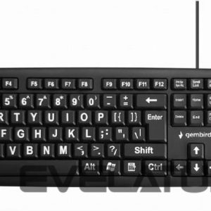 Компьютерная клавиатура Gembird  KEYBOARD STANDART USB ENG BIG/LETT. BLACK KB-US-103 
