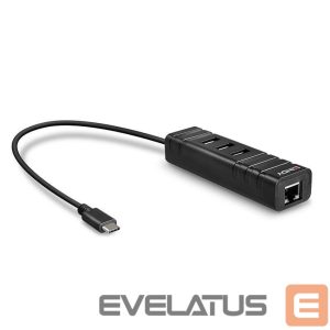 Переходник LINDY  I/O HUB USB3.1 & LAN ADAPTER/43249 