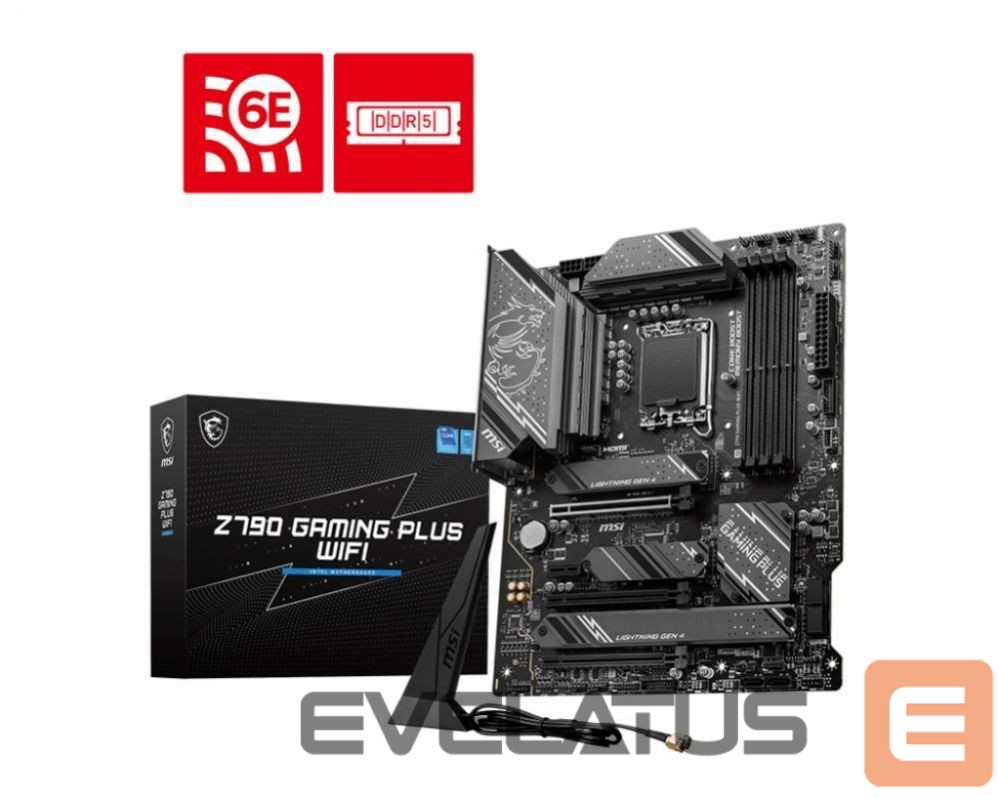 Материнская плата для процессоров Intel MSI Mainboard||Intel Z790|LGA1700|ATX|Memory DDR5|Memory slots 4|1xPCI-Express 1x|3xPCI-Express 16x|4xM.2|1xHDMI|1xDisplayPort|4xUSB 2.0|3xUSB 3.2|1xUSB-C|1xPS/2|6xAudio port|Z790GAMINGPLUSWIFI