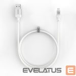 Кабель Evelatus  Cable USB A to C 2M Aluminum housing braiding White