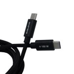 Кабель Evelatus  Flex Cabel Pro USB 2.0 Type C to Type C 1.2M 100W 5A Black