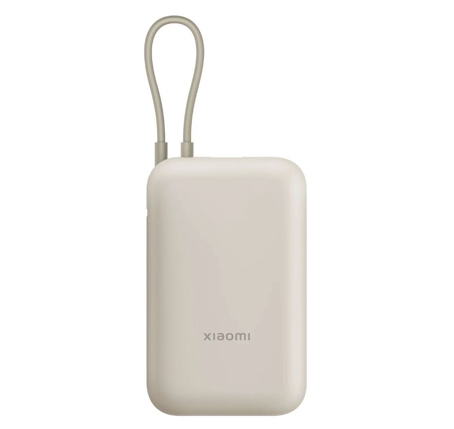 Внешний аккумулятор Xiaomi Power Bank 10 000 mAh (Integrated Cable) USB-A/USB-C Beige