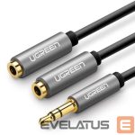 Переходник Ugreen  3.5mm Aux Stereo Audio Splitter Cable with Braid 20cm Black