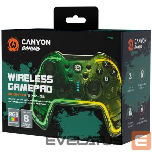 Контроллер Canyon  gamepad Brighter GPW-02 BT+Dongle Wireless Crystal Transparent