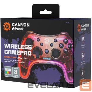 Контроллер Canyon  gamepad Brighter GPW-04 Dongle Wireless Crystal Transparent