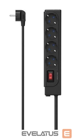 Переходник Hama Power strip (+ switch) Black PG connector Black