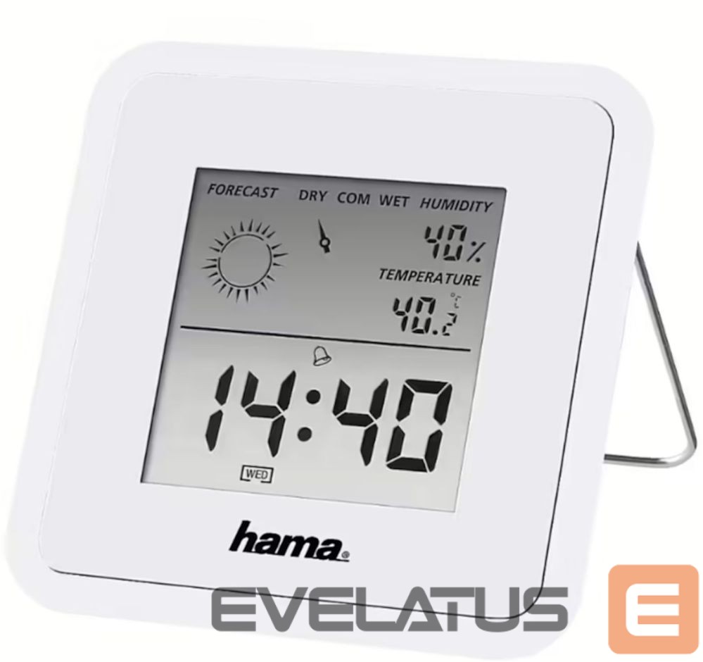 Другая малая бытовая техника Hama Borneo Thermometer and Hygrometer, Digital, For Indoors White