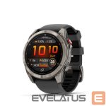 Умные часы Garmin  Fenix 8 Pro – 51 mm, AMOLED, Sapphire, Titanium with Graphite/black silicone band sport watch 