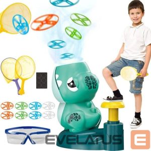 игрушки Kiddyz  KT1 Dino Flying disc Catapult launcher toy with x2 Rockets 