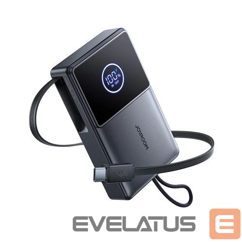Внешний аккумулятор Joyroom JR-PR1 10000mAh 22.5W Powerbank with Built-in Retractable USB-C Cable Black