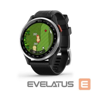 Умные часы Garmin  Approach S44 Silver Aluminium Bezel with Black Silicone Band 