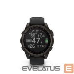 Умные часы Garmin  Fenix 8 – 47 mm, Solar, Sapphire Sapphire, Carbon grey DLC titanium with Black/pebble grey/ 010-02906-11