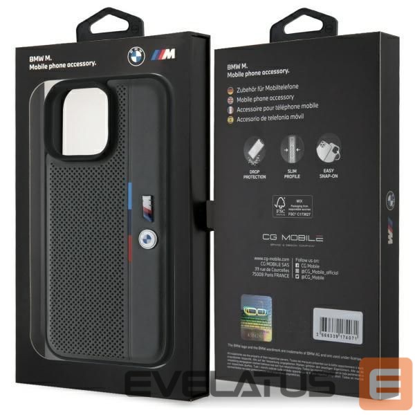 Другой аксессуар для телефона BMW BMW M Perforated Tricolor Detail Line iPhone 16 Pro Case - Dark Gray