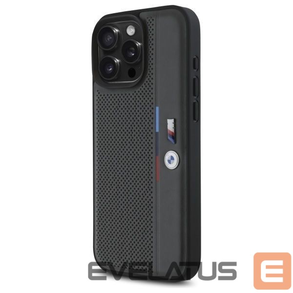 Другой аксессуар для телефона BMW BMW M Perforated Tricolor Detail Line iPhone 16 Pro Case - Dark Gray