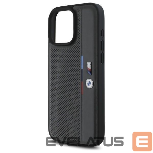 Другой аксессуар для телефона BMW BMW M Perforated Tricolor Detail Line iPhone 16 Pro Case - Dark Gray