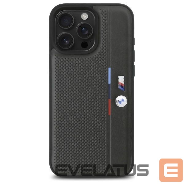 Другой аксессуар для телефона BMW BMW M Perforated Tricolor Detail Line iPhone 16 Pro Case - Dark Gray