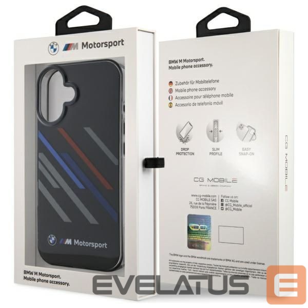 Другой аксессуар для телефона BMW BMW Motosport IML Random Stripes iPhone 16 Plus Case - Black