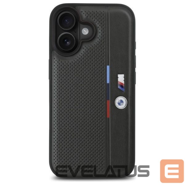 Другой аксессуар для телефона BMW BMW M Perforated Tricolor Detail Line iPhone 16 Case - Dark Gray