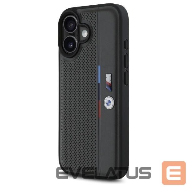 Другой аксессуар для телефона BMW BMW M Perforated Tricolor Detail Line iPhone 16 Case - Dark Gray