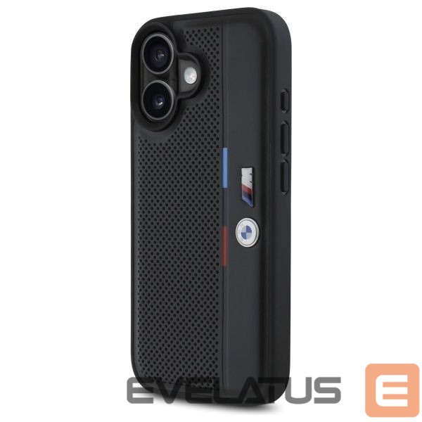 Другой аксессуар для телефона BMW BMW M Perforated Tricolor Detail Line iPhone 16 Case - Black