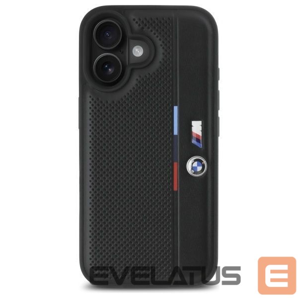 Другой аксессуар для телефона BMW BMW M Perforated Tricolor Detail Line iPhone 16 Case - Black