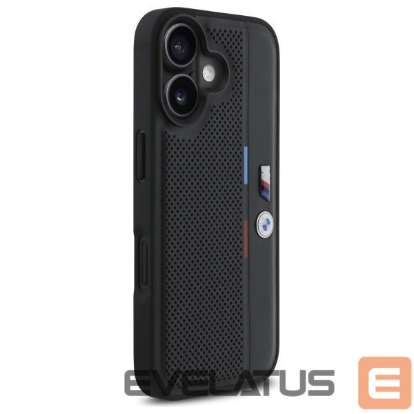 Другой аксессуар для телефона BMW BMW M Perforated Tricolor Detail Line iPhone 16 Case - Black