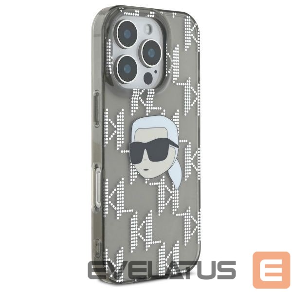 Другой аксессуар для телефона Karl Lagerfeld Karl Lagerfeld IML Karl Head Electroplated iPhone 16 Pro Case - Black