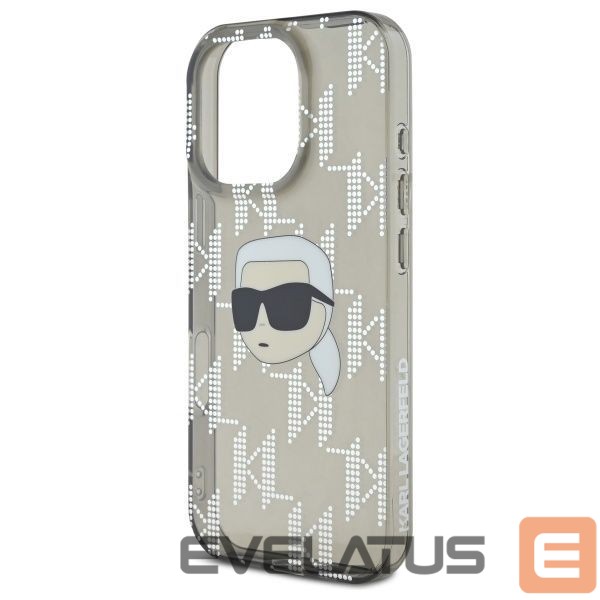 Другой аксессуар для телефона Karl Lagerfeld Karl Lagerfeld IML Karl Head Electroplated iPhone 16 Pro Case - Black
